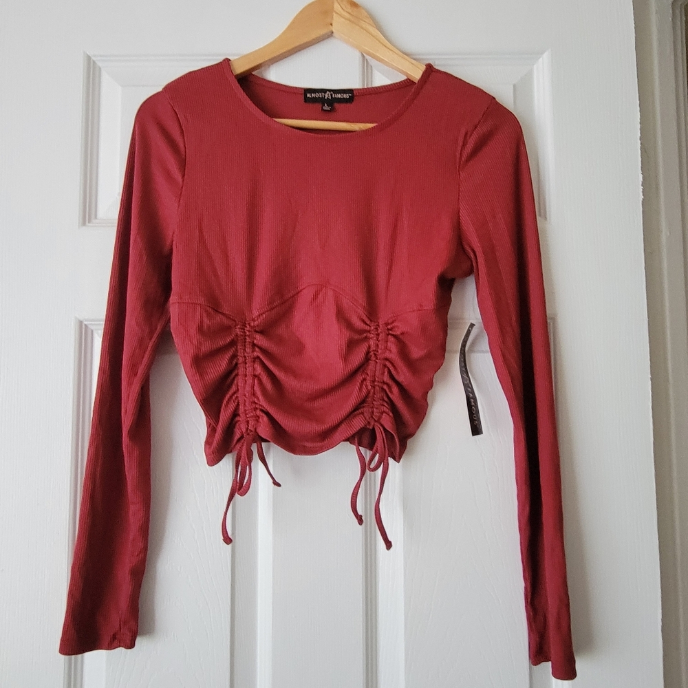 Urban Outfitters Red Ruched Women's Top